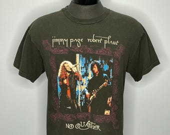 Vintage Jimmy Page Robert Plant No Quarter 1995 World Tour T