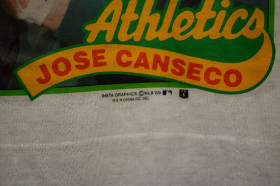USA製 90s ヴィンテージ アスレチックス ホセ・カンセコ Tシャツ ヴィンテージ 1989 ホセ カンセコ オークランド アスレチックス