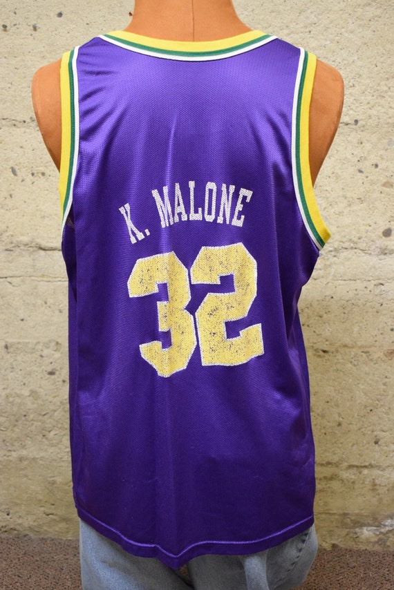 Vintage Utah Jazz Karl Malone Authentic Reebok Jersey Size