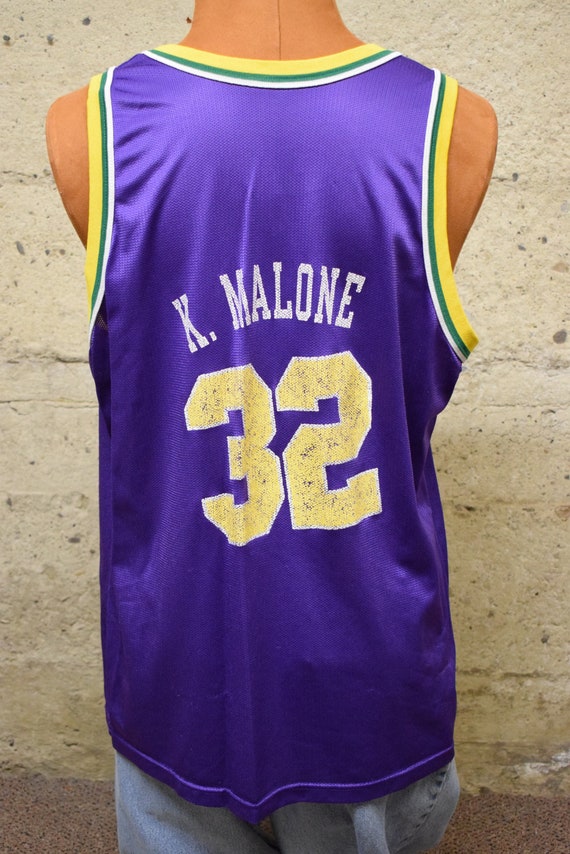 Vintage Utah Jazz Karl Malone Authentic Reebok Jersey Size 