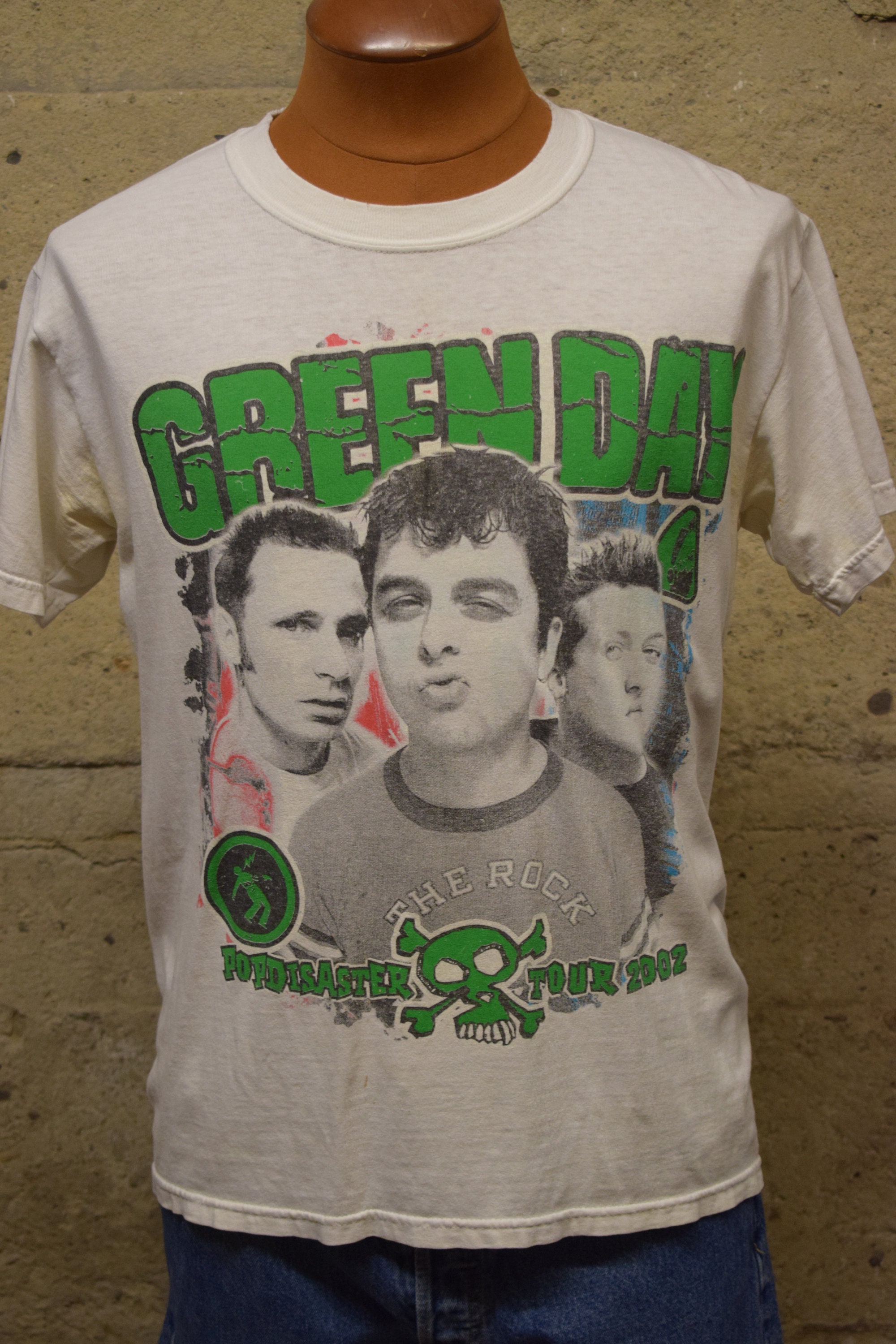 Vintage 2002 Green Day X Blink 182 Pop Disaster Tour Tee Size Med