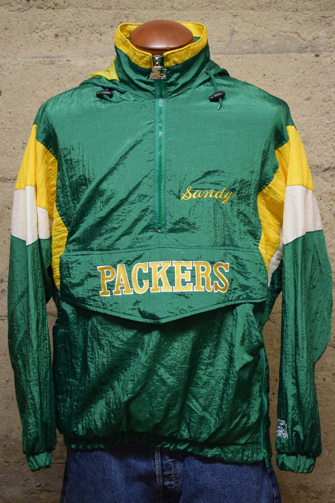 Vintage Green Bay Packers Starter Pullover Windbreaker