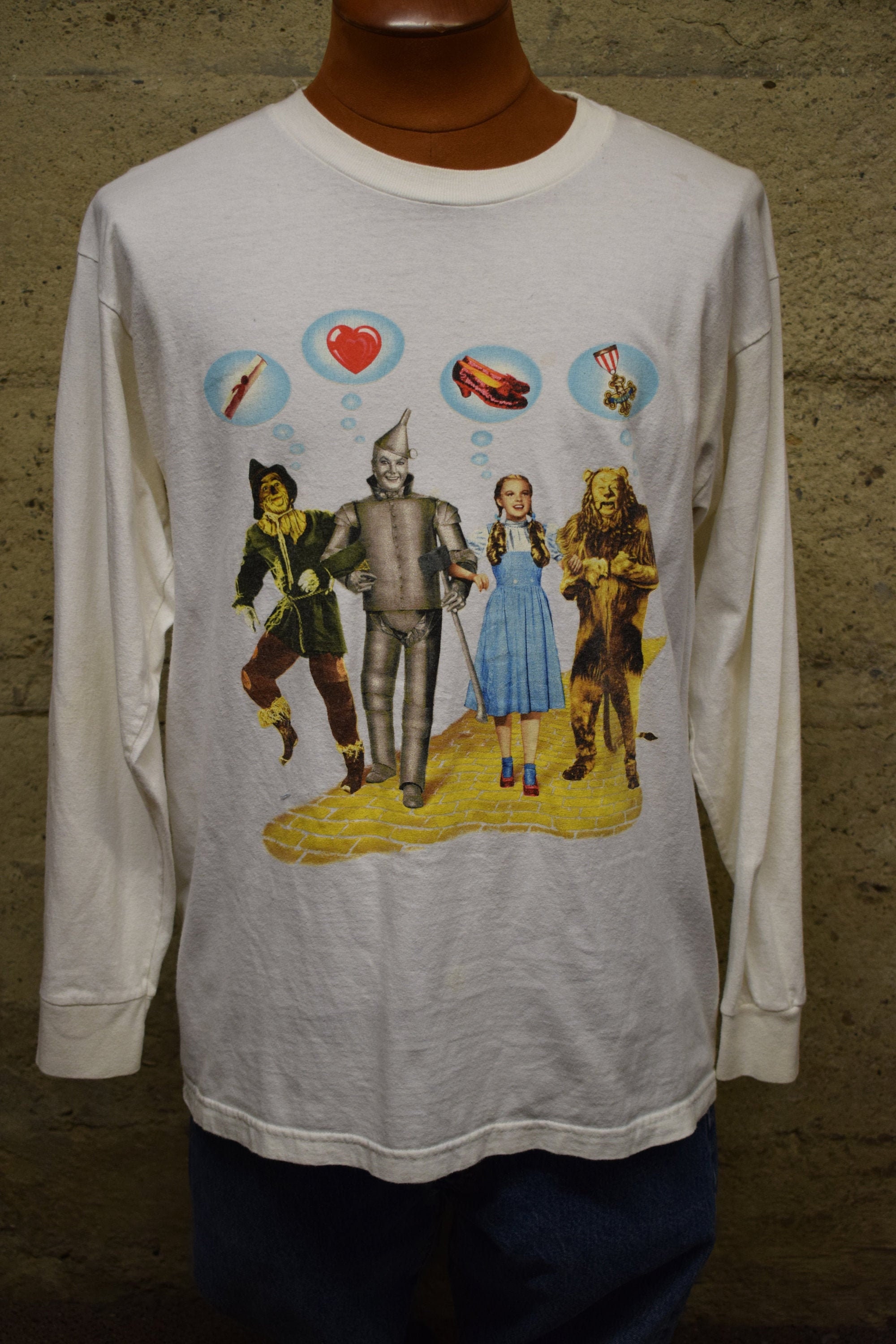 Vintage RARE 90s Wizard of Oz Long Sleeve Warner Bros. Studio ...