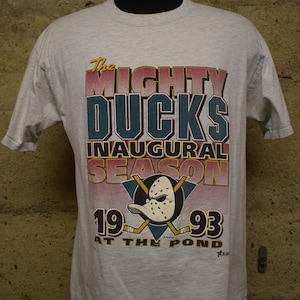 Vintage 1993 Anaheim Mighty Ducks Inaugural Season NHL Hockey T