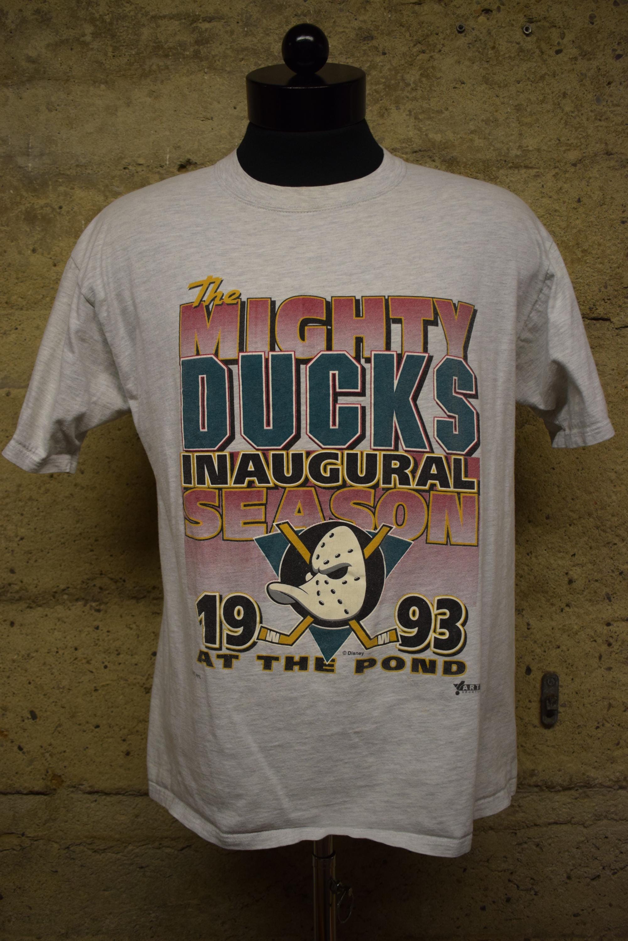 Vintage 1993 Anaheim Mighty Ducks Inaugural Season NHL Hockey T