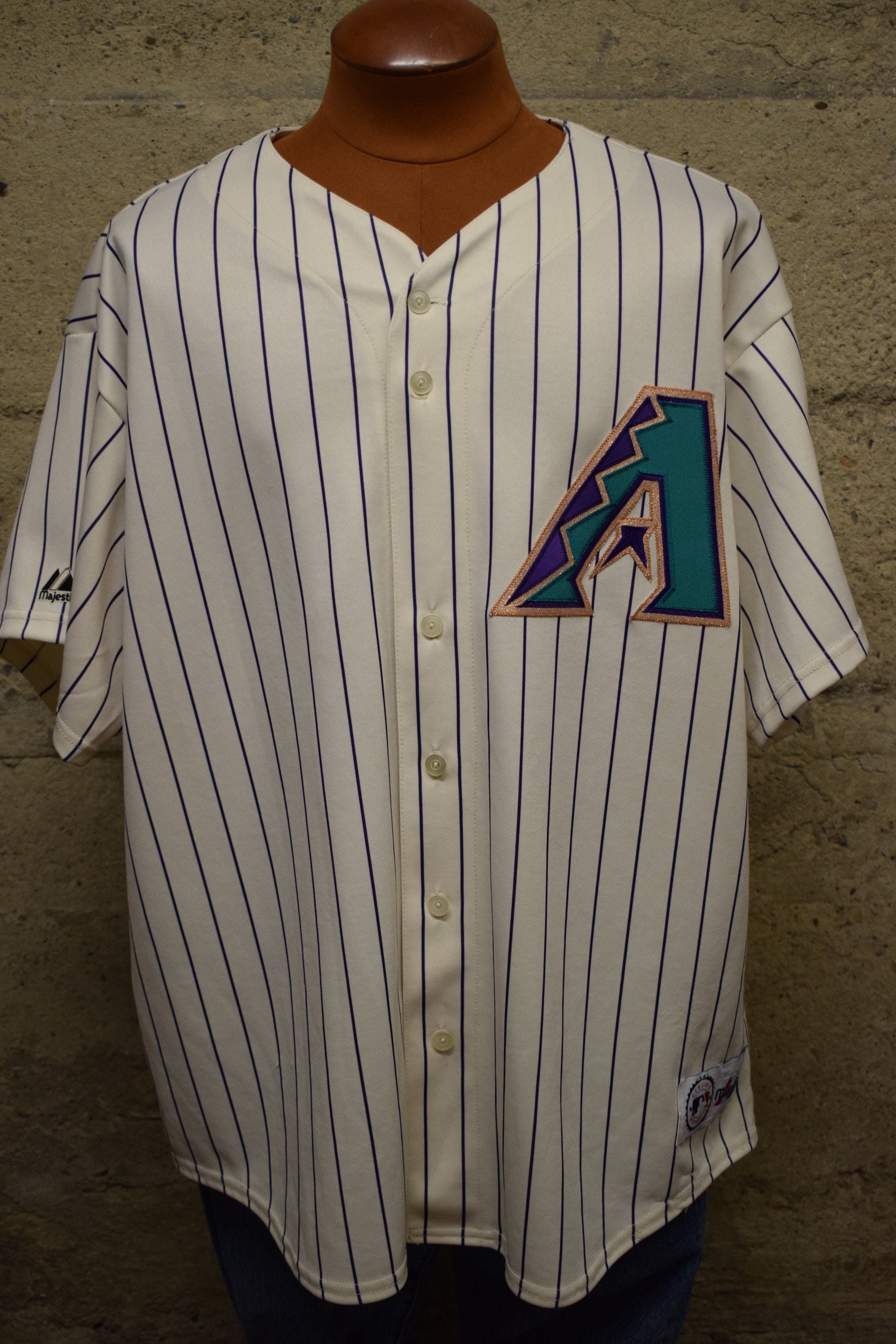 Arizona Diamondbacks 2001 MLB World Series Majestic Premier Jersey LG L mens