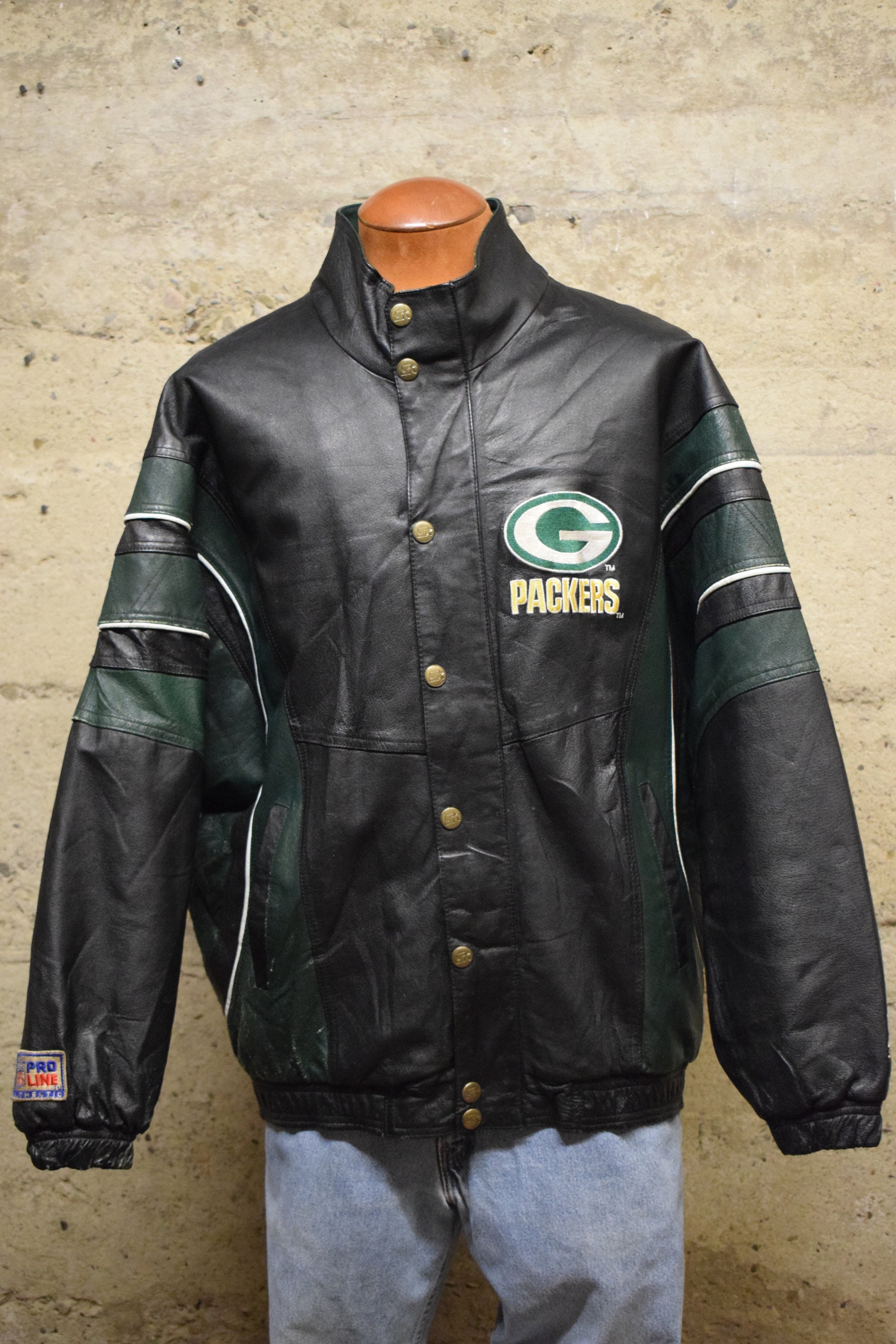 Vintage Green Bay Packers Pro Line Starter Leather NFL - Etsy