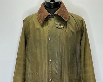 Vintage Barbour Burghley A160 Wax Green Riding Fishing Hiking
