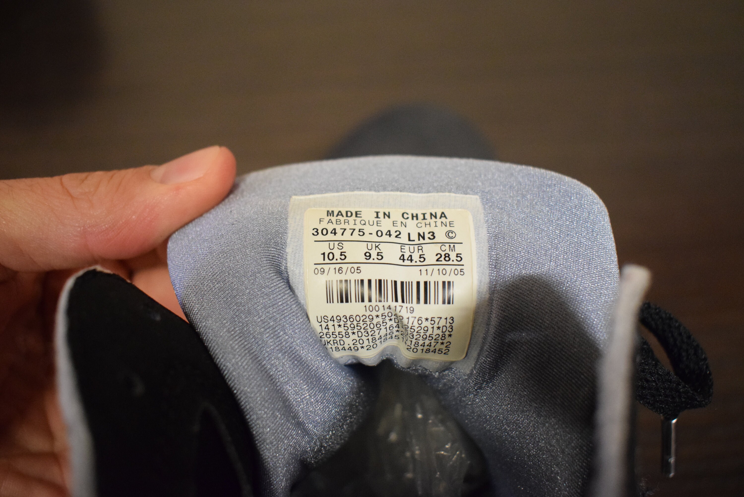 Vintage Air Jordan 7 Black Blue Chambray (304775-042) Men's