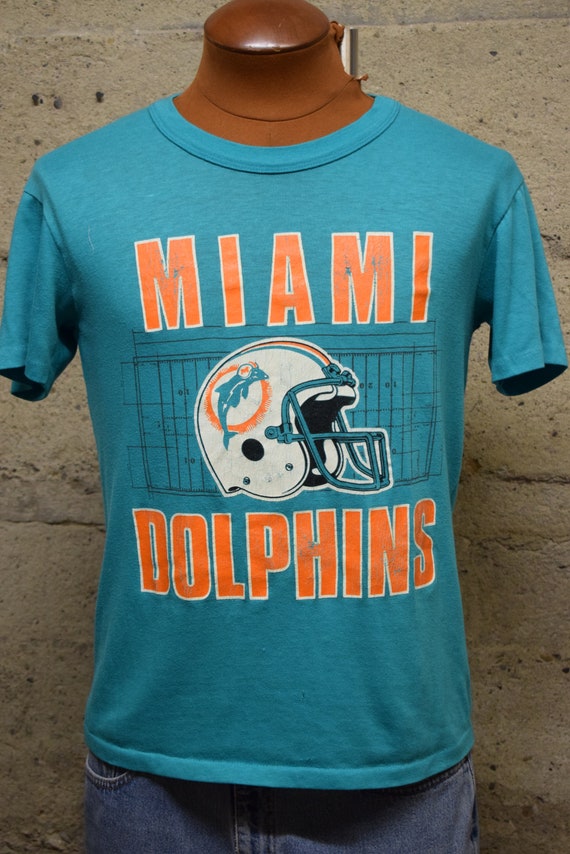 Vintage Miami Dolphins NFL Officially Licensed Single Stitch T Shirt 80 s 90 s Large