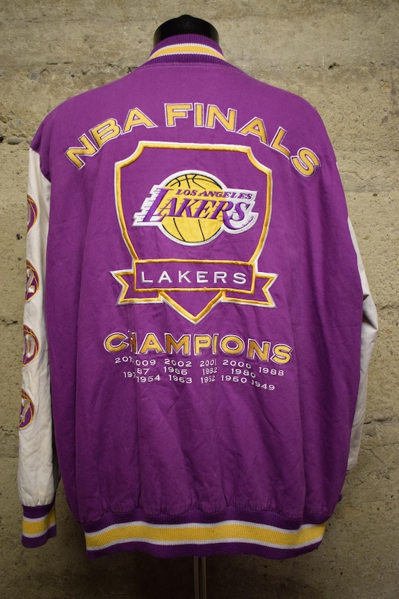 Vintage LA Lakers Champions Jacket: 90s NBA Finals, Embroidered