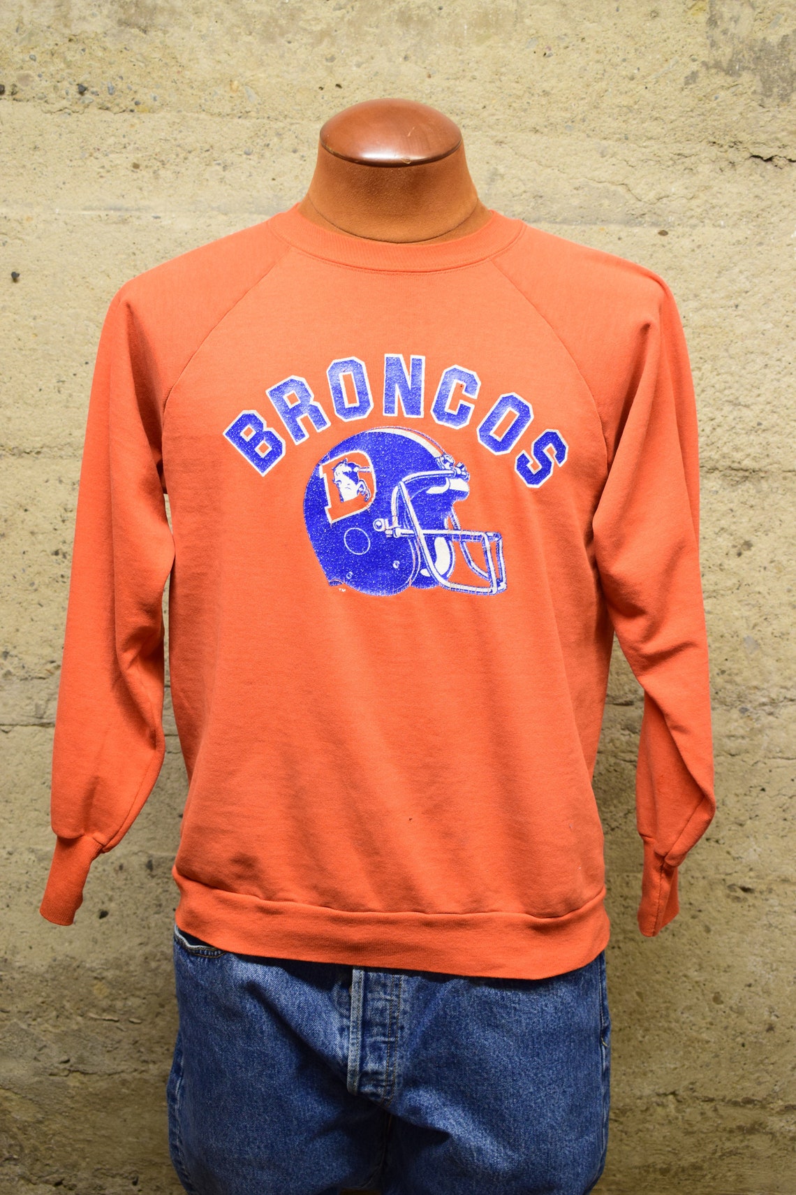 Vintage Denver Broncos NFL Orange Sweatshirt Old Logo Logo 7 | Etsy