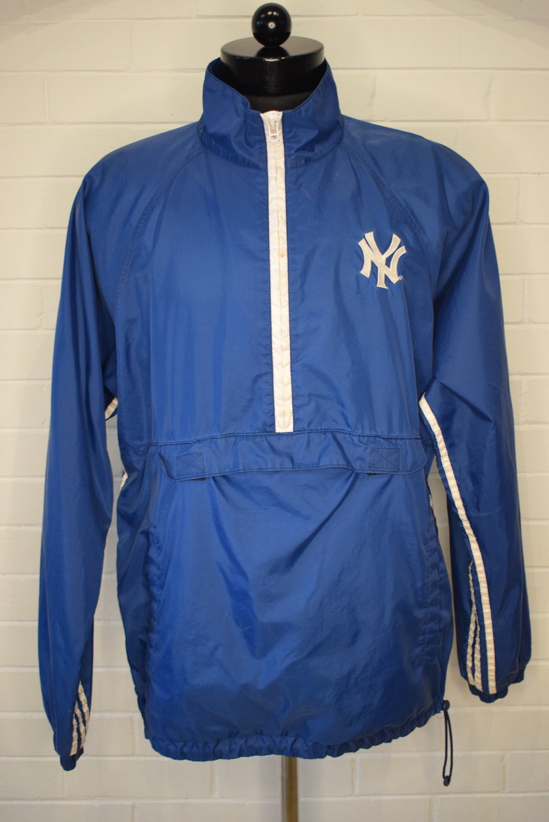 ジャケット・アウター 90's 80's newyork yankees stadium jumper Authentic New York Yankees VINTAGE 1980s/1990s BIKE Pullover