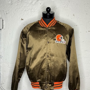 Vintage Cleveland Browns Chalk Line NFL Football Satin Jacket Large