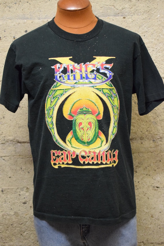 King's X 1988 ヴィンテージ Tシャツ Vintage 1996 King's X Ear Candy Concert Promo Single Stitch T