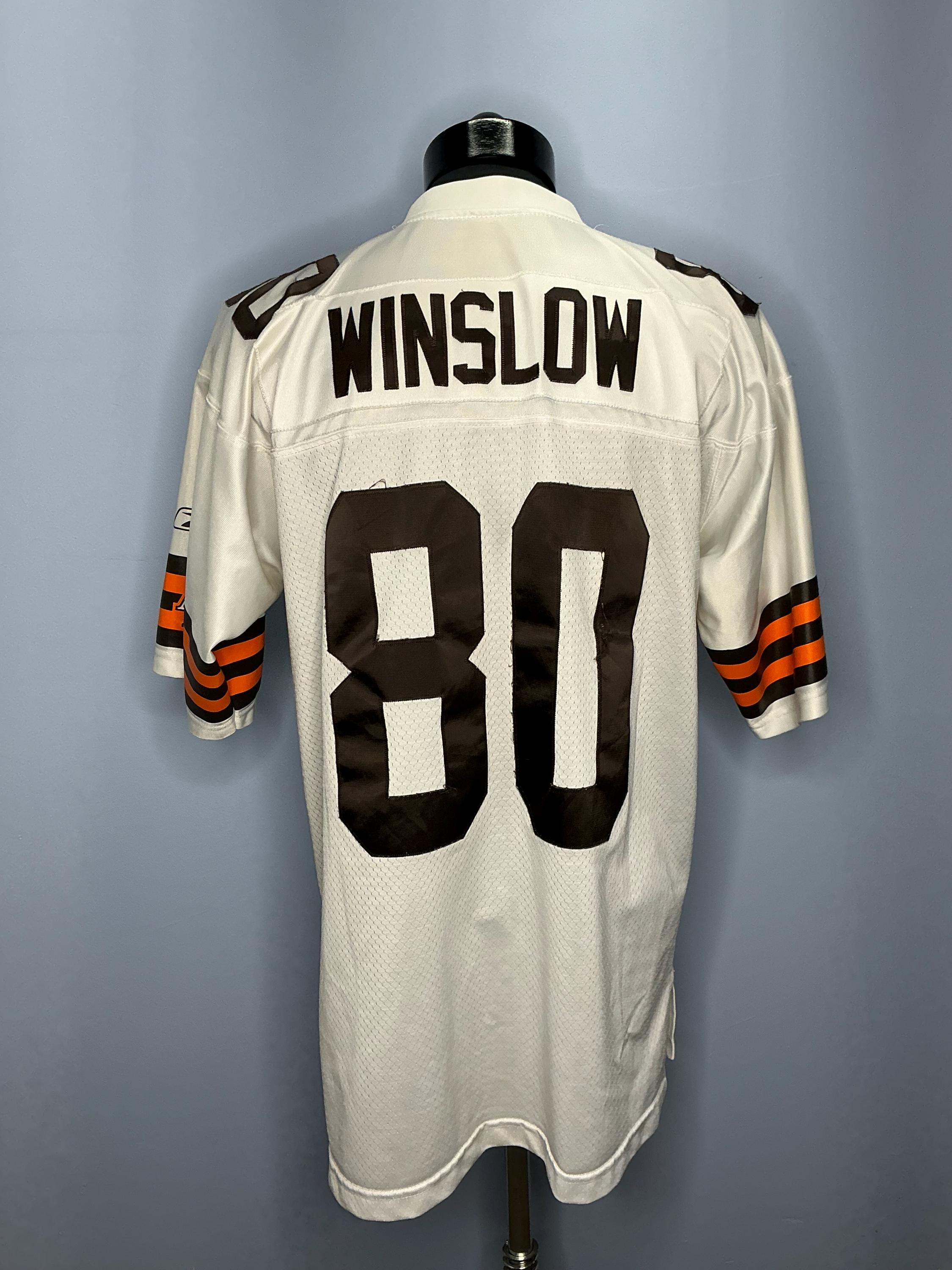 [USA製] NFL公式RawlingsClevelandBrowns綿ユニ Vintage Cleveland Browns #80 Reebok Kellen Winslow Sewn NFL Jersey