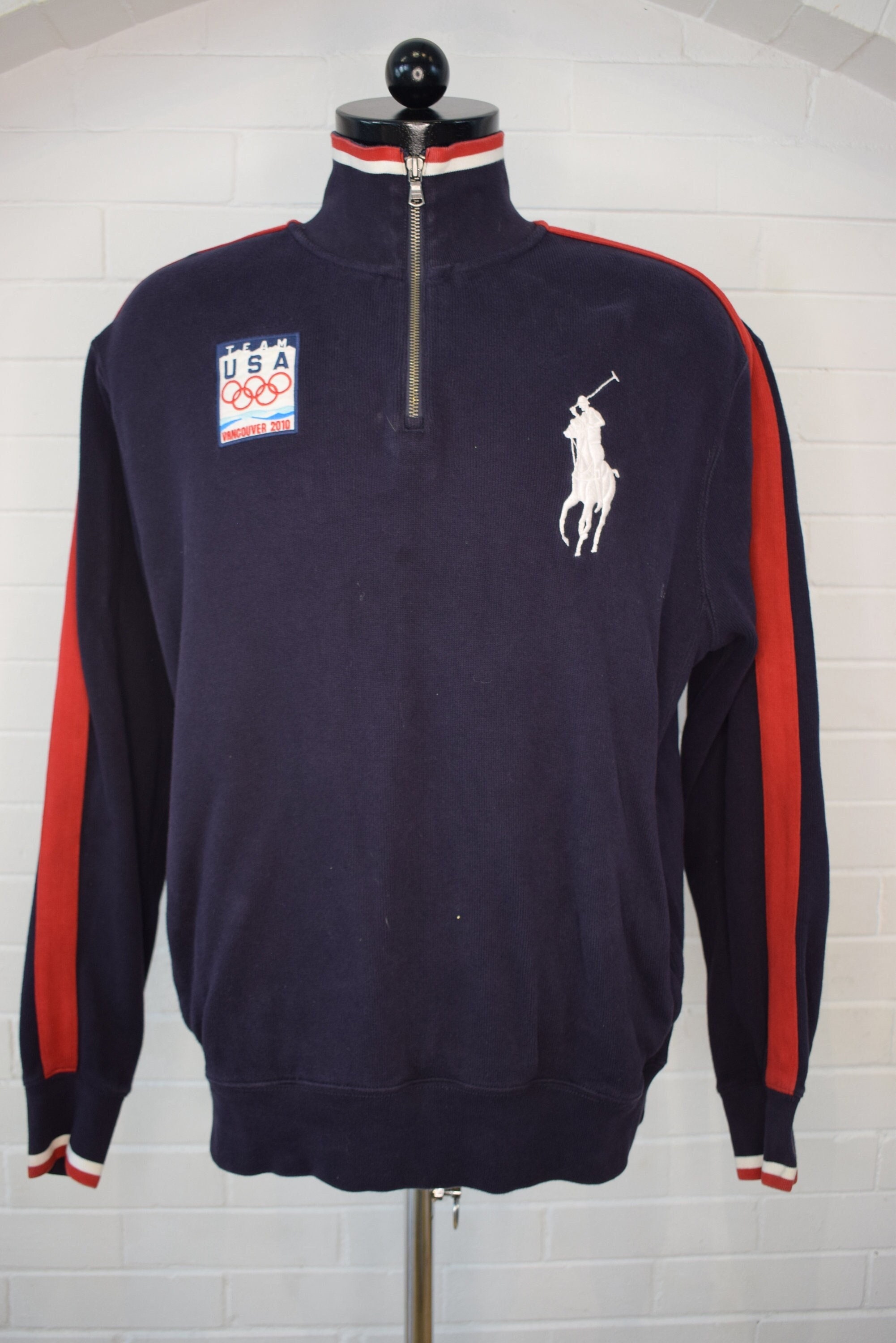 Vintage Polo Ralph Lauren 2010 Vancouver Olympics Team USA 1/4 Zip 