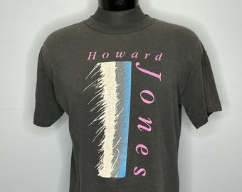 Camiseta vintage de la gira Cross That Line de Howard Jones de 1985, años 80, talla L