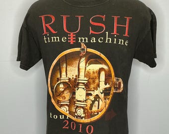 Camiseta de rock de la gira Rush Time Machine 2010, talla M