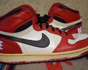 Vintage Big Nike High 2009 Spike Lee Chicago Schuhe 336608-101 Dunk Herrengröße 8