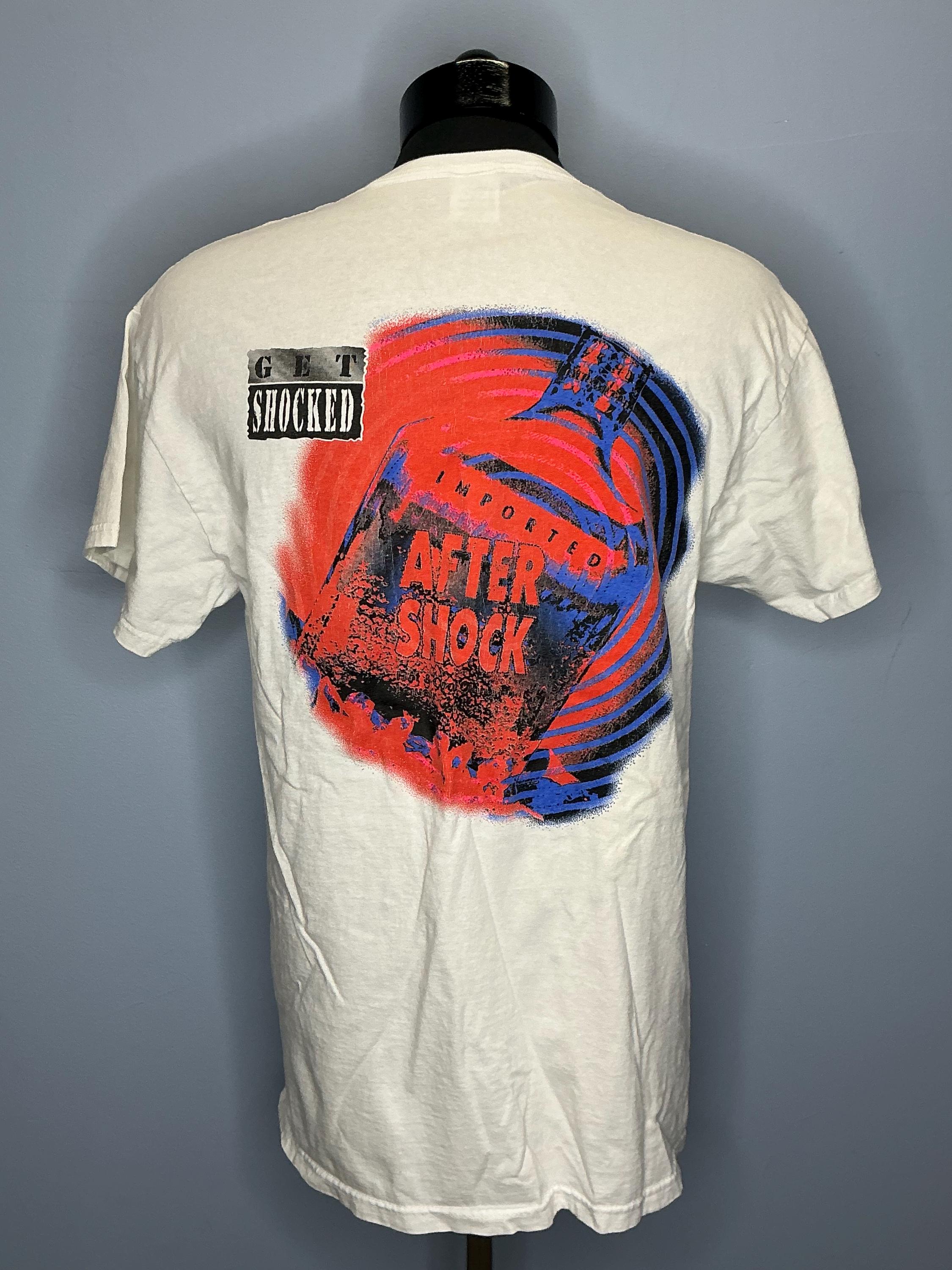 Vintage Aftershock Liquor Get Shocked Imported Aftershock T-shirt