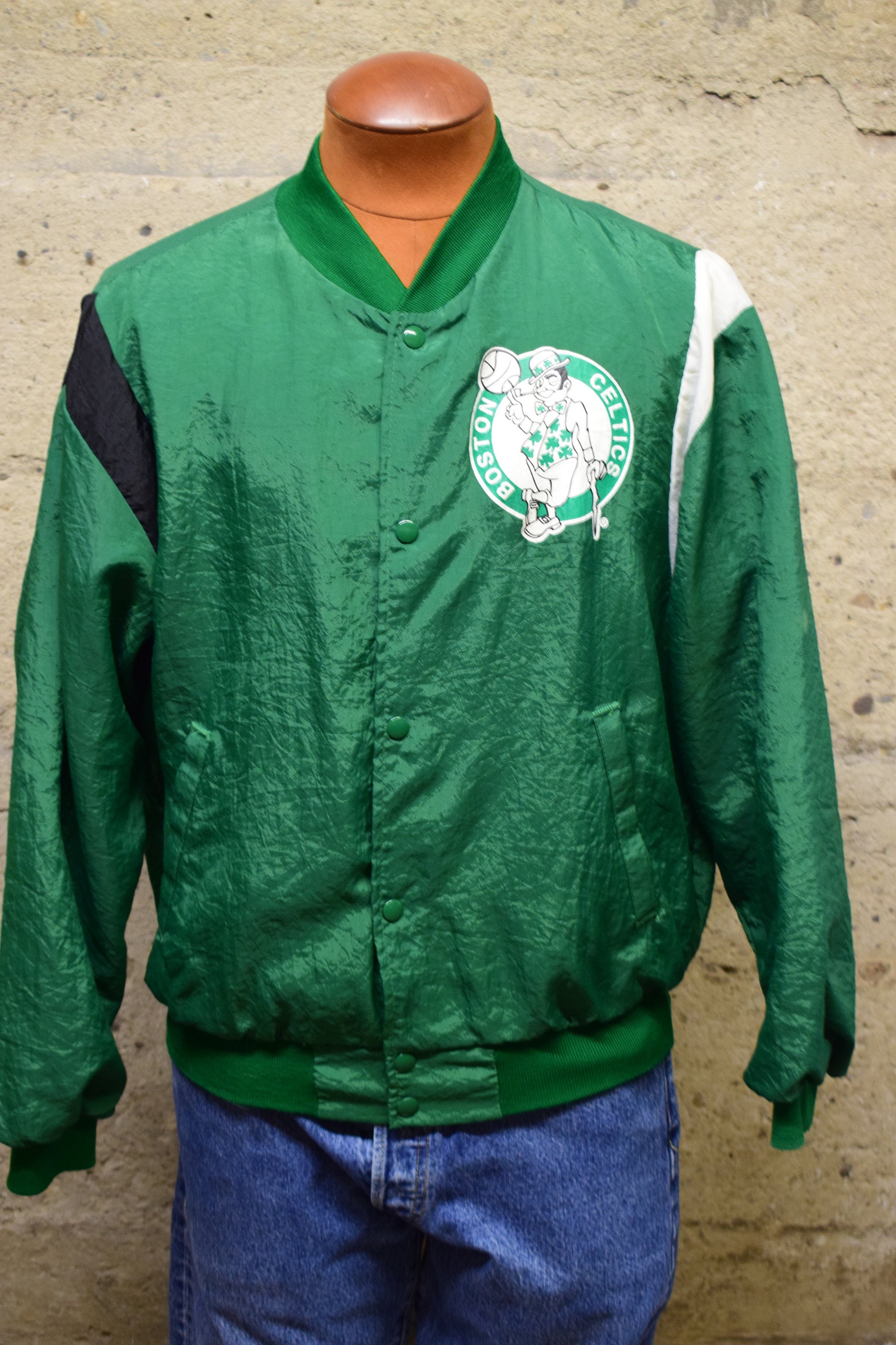 1990s Boston Celtics Starter Jacket Vintage Retro Mens Green -  New  Zealand