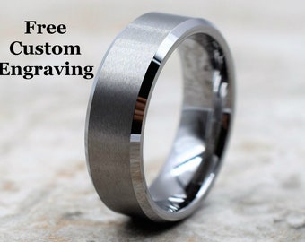 3mm Size 4-13 Wedding Band for Men and Women TIONEER Sterling Silver Ring My Soul Mate Always /& Forever Pre-Engraved Dome 8mm Width