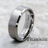 Pure Titanium Ring Faceted Finish 