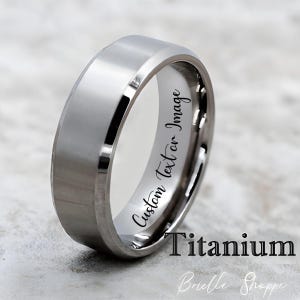 Titanium Ring, Titanium Band, Titanium Wedding Band, Men&#39;s Wedding Ring, Men&#39;s Ring, Titanium Wedding Ring, Personalized Ring, Titanium