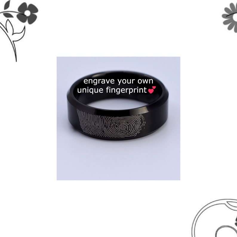 Tungsten Ring, Men's Tungsten Wedding Band, Men's Black Wedding Band, Black Tungsten Ring, Tungsten, Tungsten Band, Personalized Ring image 8