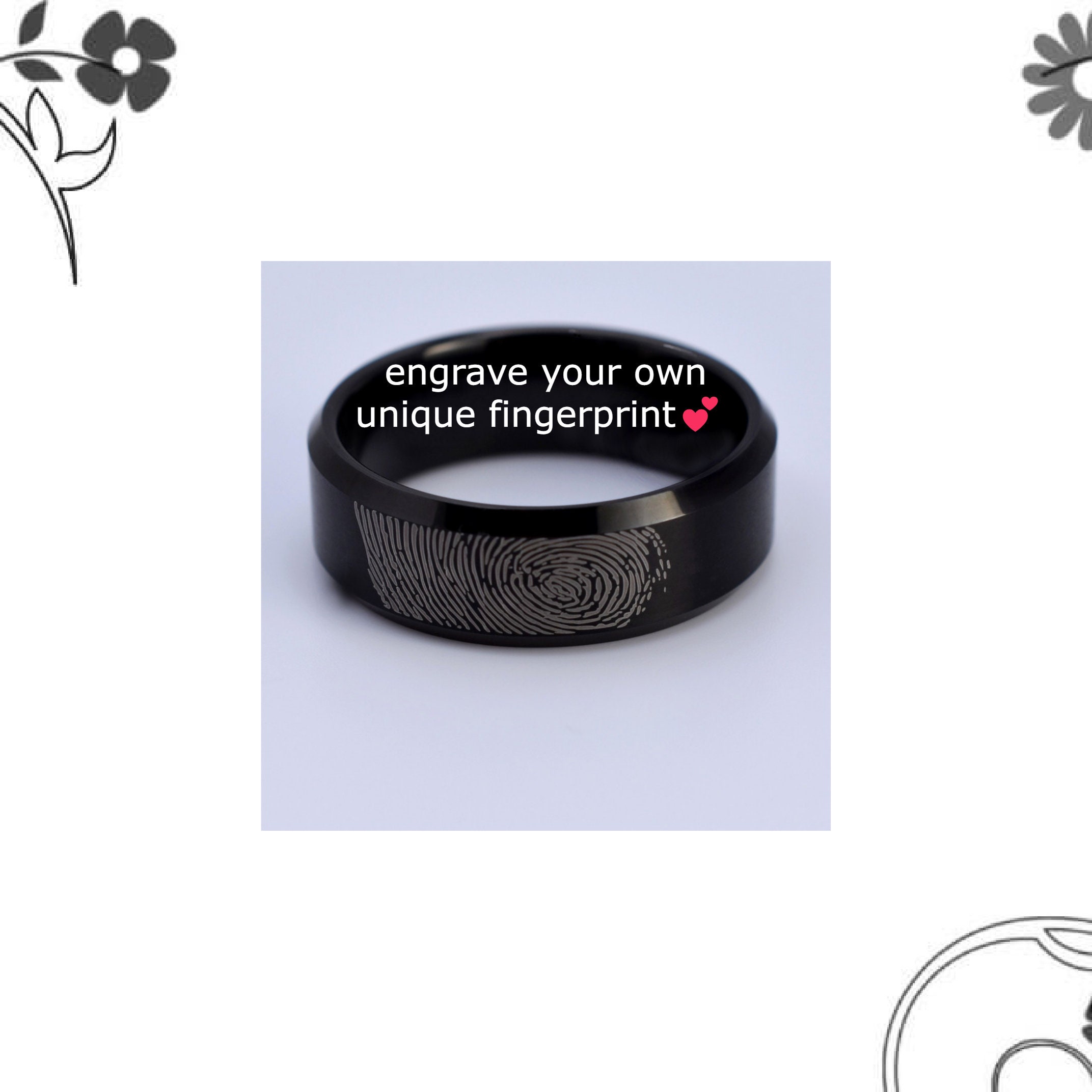 Tungsten Ring, Men's Tungsten Wedding Band, Men's Black Wedding Band, Black Tungsten Ring, Tungsten, Tungsten Band, Personalized Ring