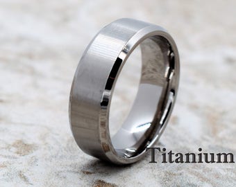 Titanium Ring, Titanium Band, Titanium Wedding Band, Men's Wedding Ring, Men's Ring, Titanium Wedding Ring, Personalized Ring, Titanium