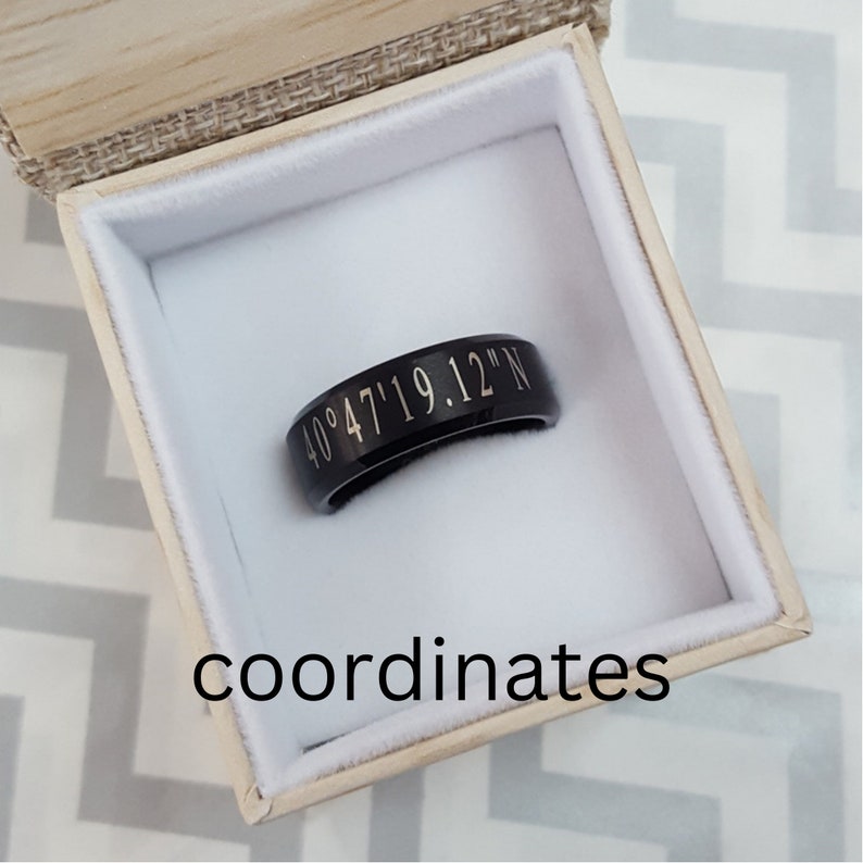 Tungsten Ring, Men's Tungsten Wedding Band, Men's Black Wedding Band, Black Tungsten Ring, Tungsten, Tungsten Band, Personalized Ring image 8