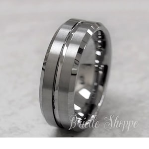 Men&#39;s Tungsten Ring, Tungsten Ring, Men&#39;s Tungsten Band, Tungsten Wedding Ring, Men&#39;s Ring, Tungsten, Silver Men&#39;s Ring, Personalized Ring