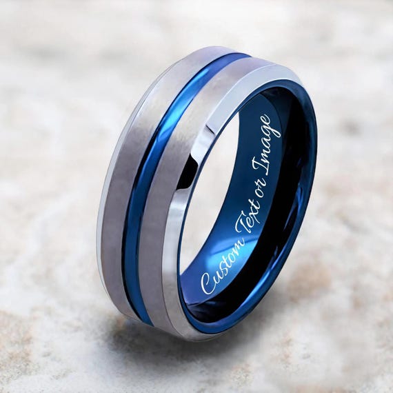 Bague en tungstène, alliance pour homme tungstène, alliance en