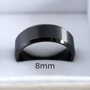 Tungsten Ring, Men's Tungsten Wedding Band, Men's Black Wedding Band, Black Tungsten Ring, Tungsten, Tungsten Band, Personalized Ring image 9