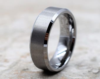 Tungsten Ring, Men's Tungsten Wedding Band, Men's Tungsten Ring, Tungsten Band, Tungsten, Men's Tungsten, Personalized Engraving, Men's Ring