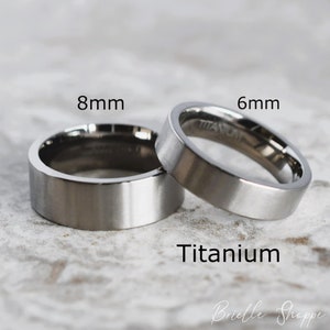 Titanium Ring, Titanium Band, Titanium Wedding Band, Men&#39;s Wedding Ring, Men&#39;s Ring, Titanium Wedding Ring, Personalized Ring, Titanium