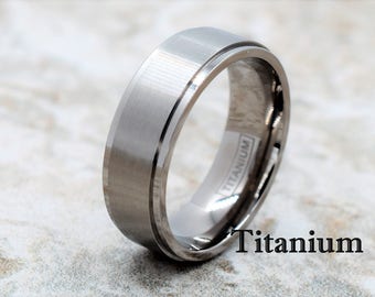 Titanium Ring, Titanium Band, Titanium Wedding Band, Men's Wedding Ring, Men's Ring, Titanium Wedding Ring, Personalized Ring, Titanium