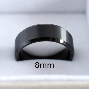 Tungsten Ring, Men's Tungsten Wedding Band, Men's Black Wedding Band, Black Tungsten Ring, Tungsten, Tungsten Band, Personalized Ring image 9