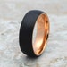 Tungsten Ring, Men's Tungsten Wedding Band, Men's Wedding Band, Black Tungsten Ring, Rose Gold Tungsten Ring, Rose Gold Tungsten Band, Ring 