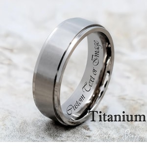 Titanium Ring, Titanium Band, Titanium Wedding Band, Men&#39;s Wedding Ring, Men&#39;s Ring, Titanium Wedding Ring, Personalized Ring, Titanium