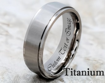 Titanium Ring, Titanium Band, Titanium Wedding Band, Men's Wedding Ring, Men's Ring, Titanium Wedding Ring, Personalized Ring, Titanium