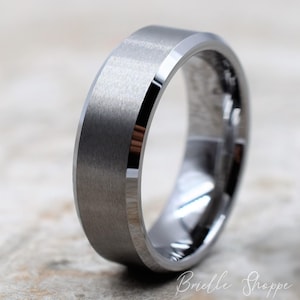 Tungsten Ring, Men's Tungsten Wedding Band, Men's Tungsten Ring, Tungsten Band, Tungsten, Men's Tungsten, Personalized Engraving, Men's Ring image 1