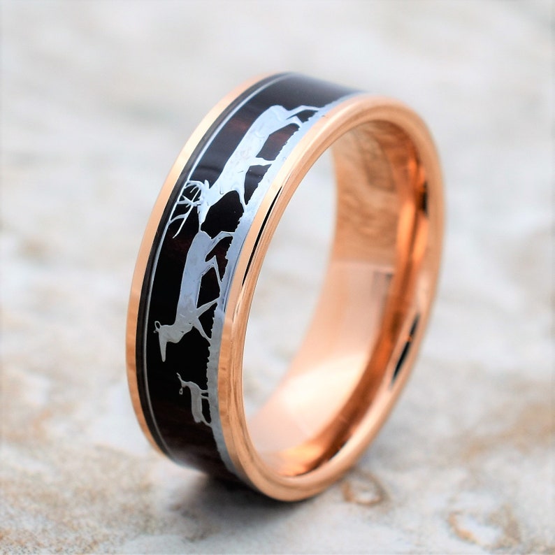 tungsten deer band deer family tungsten ring tungsten ring deer deer hunting band tungsten band hunting deer ring deer tungsten band