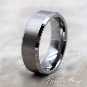 Tungsten Ring, Men's Tungsten Wedding Band, Men's Tungsten Ring, Tungsten Band, Tungsten, Men's Tungsten, Personalized Engraving, Men's Ring imagem 1