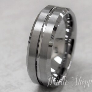 Men's Tungsten Ring, Tungsten Ring, Men's Tungsten Band, Tungsten Wedding Ring, Men's Ring, Tungsten, Silver Men's Ring, Personalized Ring