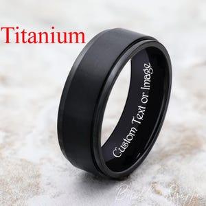 Titanium Ring, Black Titanium Ring, Titanium Band, Men&#39;s Titanium Band, Men&#39;s Titanium Ring, Men&#39;s Black Ring, Black Ring, Men&#39;s Ring,