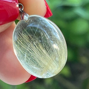 Rutile Pendant Item 4441 Rutilated quartz Silver 925 Chain