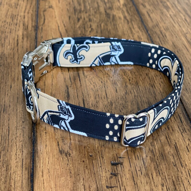 NFL New Orleans Saints Dog Collar Black and Gold Etsy